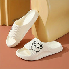Women's Bear Pillow Slides Open Toe Non Slip Shoes