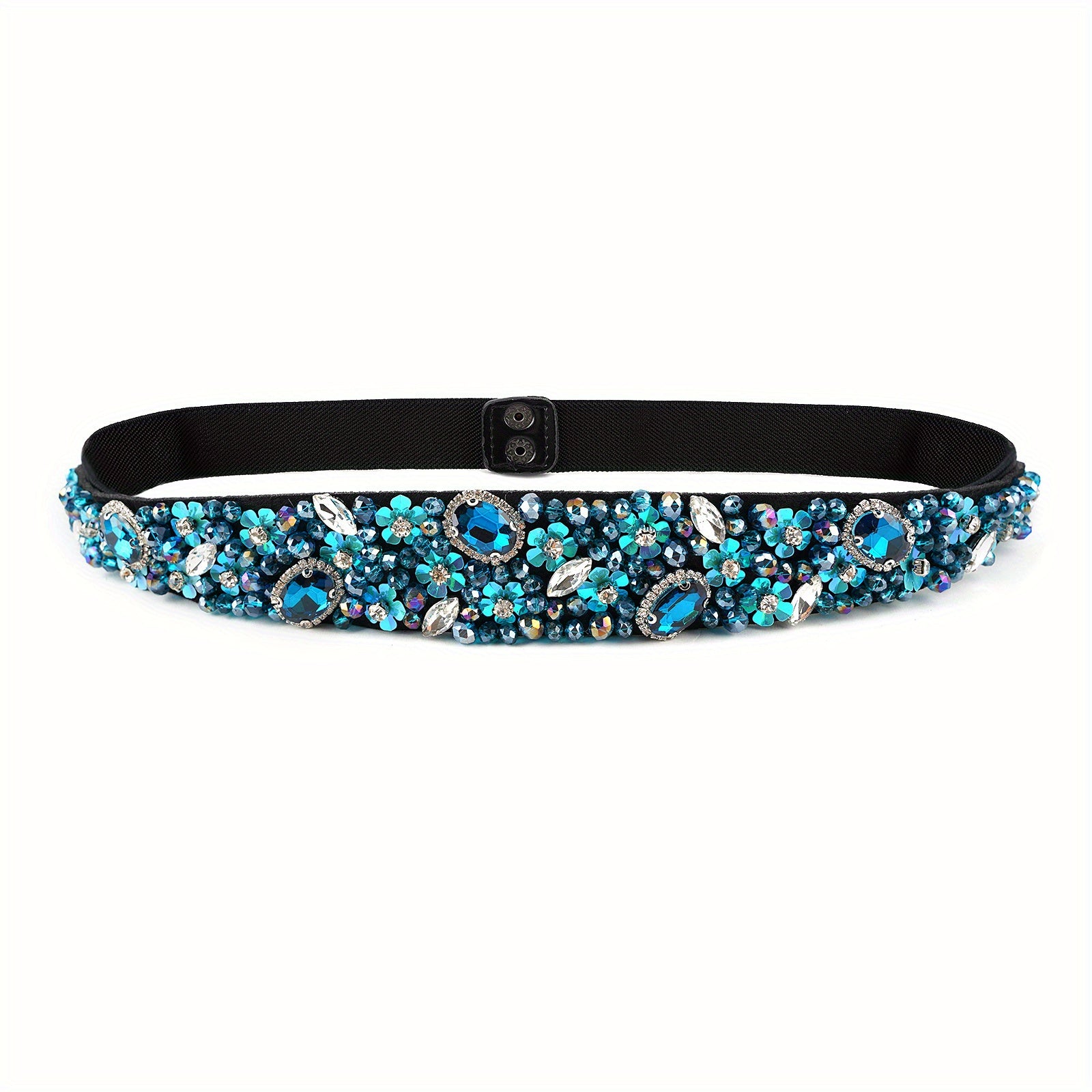 Boho Crystal Girdle Rhinestone Elastic Belt for Women