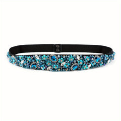 Boho Crystal Girdle Rhinestone Elastic Belt for Women