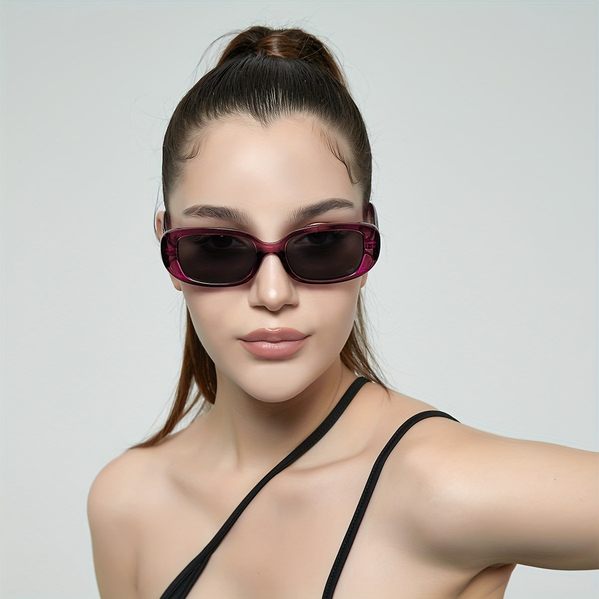 Y2K Rectangle Sunglasses UV400 Anti Glare for Travel Beach Party Club
