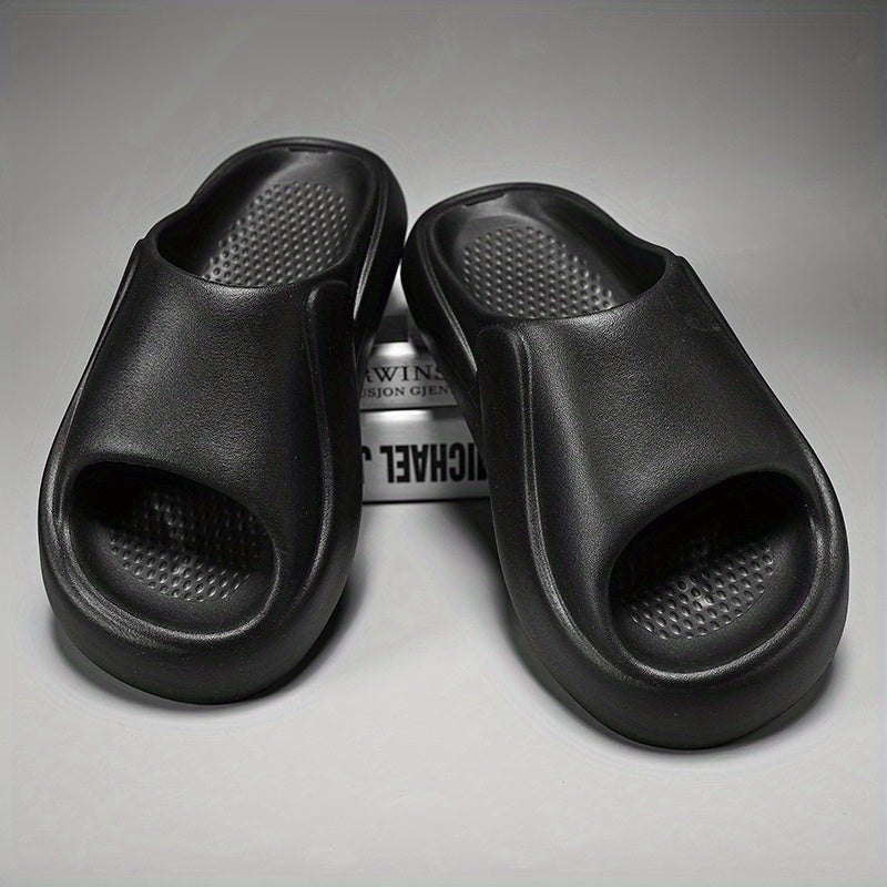 Solid Slides Casual Lightweight Non Slip Slippers Open Toe Shoes