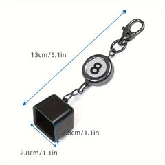 Billiards Snooker Pool Cue Chalk Holder Keychain