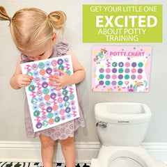 Toilet Training Unicorn Sticker Chart Potty Habit Formation