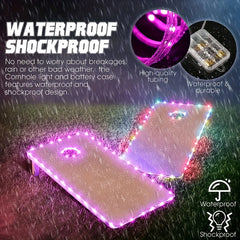 LED Hole Plate Lights w/ Remote Control for Nighttime Beanbag Toss