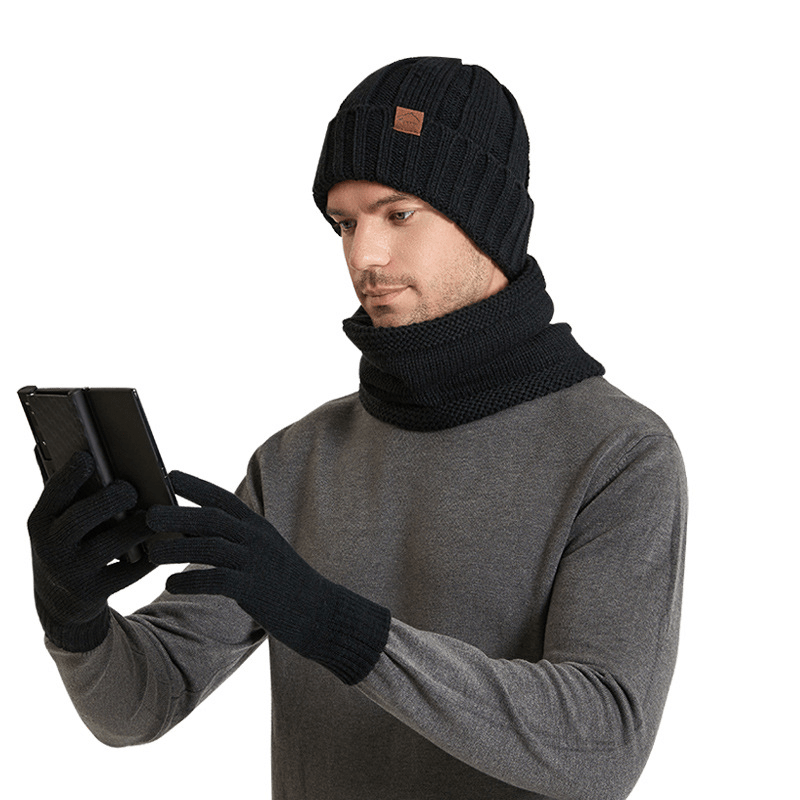 Men's Windproof Baggy Street Knitted Woolen Hat