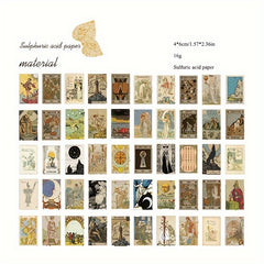 Retro Sulfate Paper Book Decoration DIY 50 Patterns 50 Sheets
