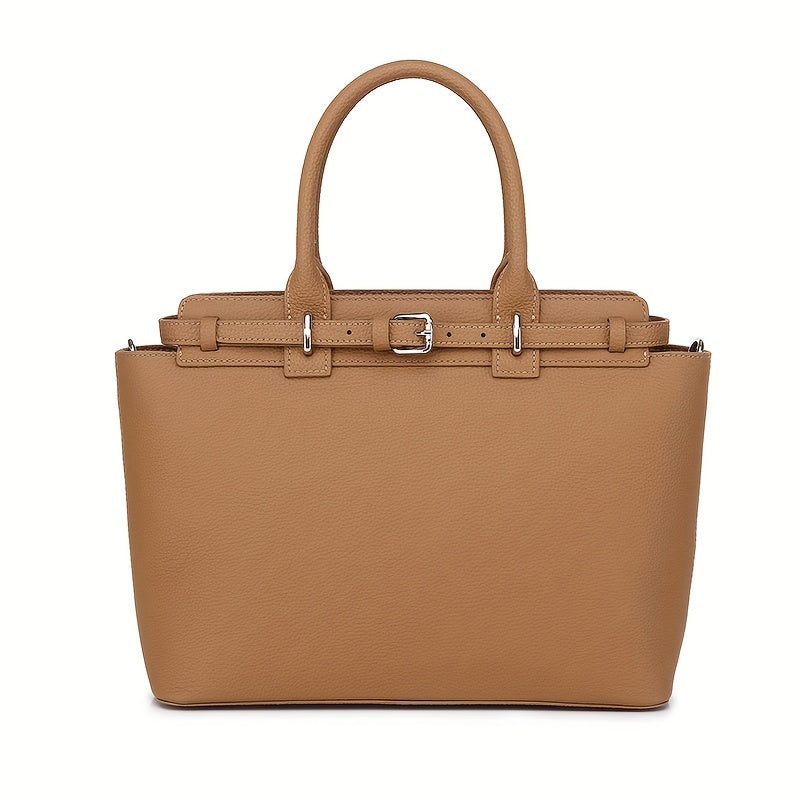 Women's Top Grain Leather Quilted Tote Bag