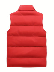 Men's Cotton Padded Vest Thermal Sleeveless Warm Vest