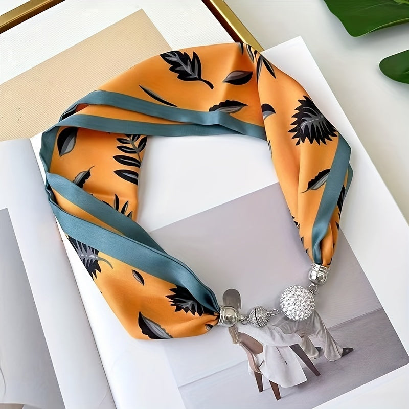 Geometric Neckerchief Scarf with Magnet Buckle