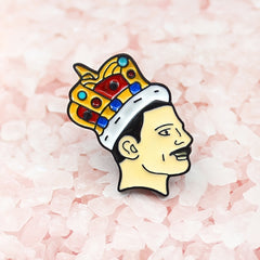 Crowned Bearded Man Lead Singer Brooch