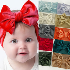 Velvet Bow Headband for Baby Girls