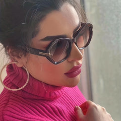 Women's Round Frame UV Protection Sunglasses