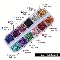 Colorful Crushed Glass Stones Resin Filler DIY Crafts Nail Art Decor