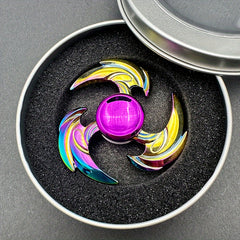 Rainbow Zinc Alloy Fidget Spinner - Durable & Portable Hand Gyroscope