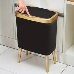 15L Press Trash Can Anti-Odor Large Capacity Bin