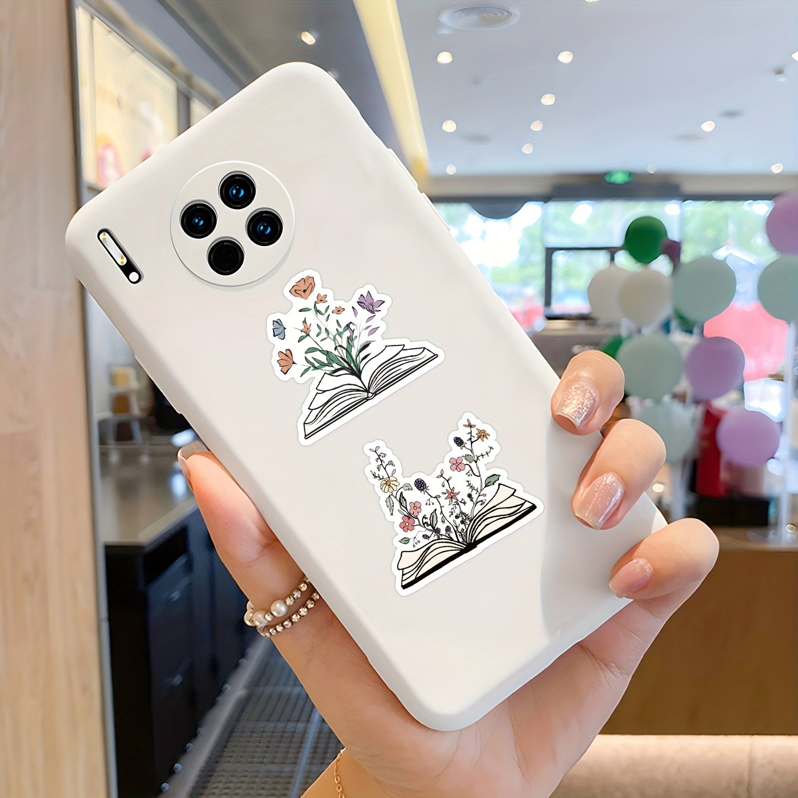 500 Pcs Flower Sticker Book Roll Waterproof Vinyl Stickers