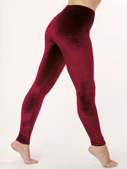 Solid Velvet High Rise Leggings