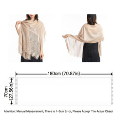 Bridal Hollow Floral Wedding Shawl Sun Protection Beach Towel