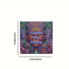 Custom Personalized Square Scarf for Women and Men with Name & Photo
