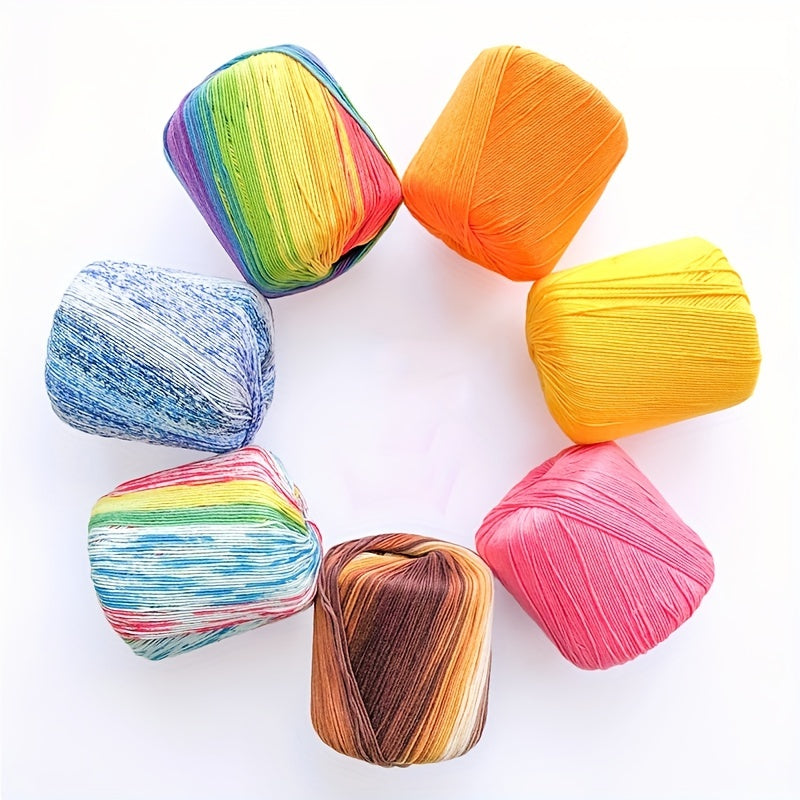 1pc DIY Knitting Crochet Cotton Thread All Cotton Dyed Wool Thread 132 89 Meter