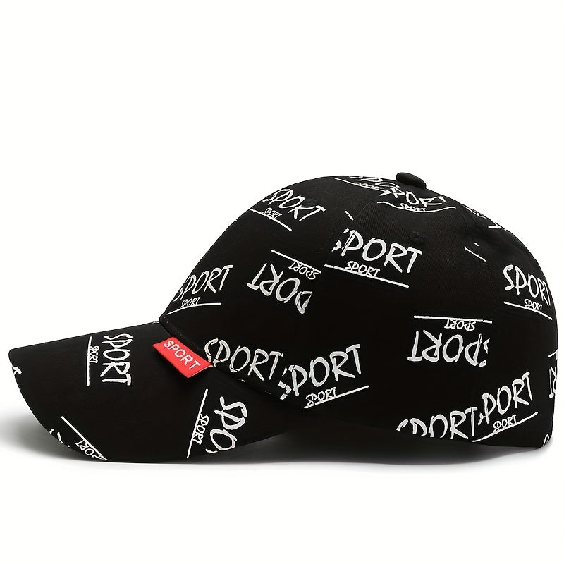 Sports Graffiti Unisex Baseball Cap Hip Hop Print Casual Dad Hats Adjustable