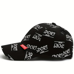 Sports Graffiti Unisex Baseball Cap Hip Hop Print Casual Dad Hats Adjustable