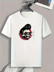 Skull Print Men's Graphic T shirt Casual Comfy Tees For Summer