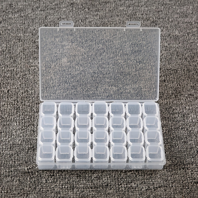 28 Grid DIY Embroidery Cross Stitch Tool Storage Box