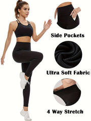 3pcs Butt Lift High Waisted Tummy Control Yoga Leggings