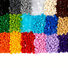 Bulk Building Blocks with Classic 1X1 Round Plates in Rainbow Colors