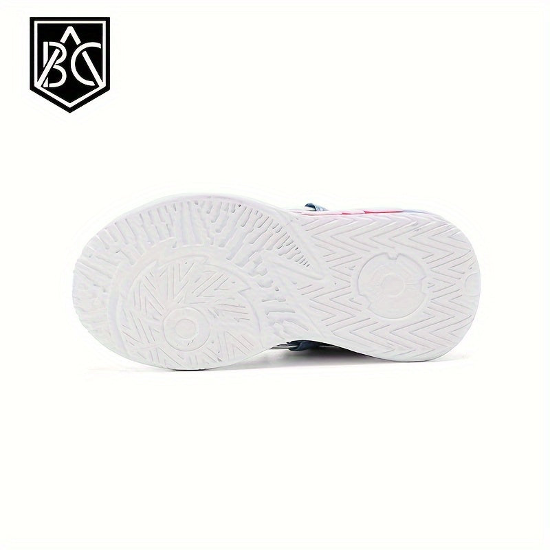 Boys Basketball Shoes, Lightweight Sneakers with Rotating Button