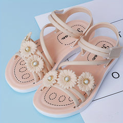 JIAGEYA Flower Open Toe Sandals For Girls