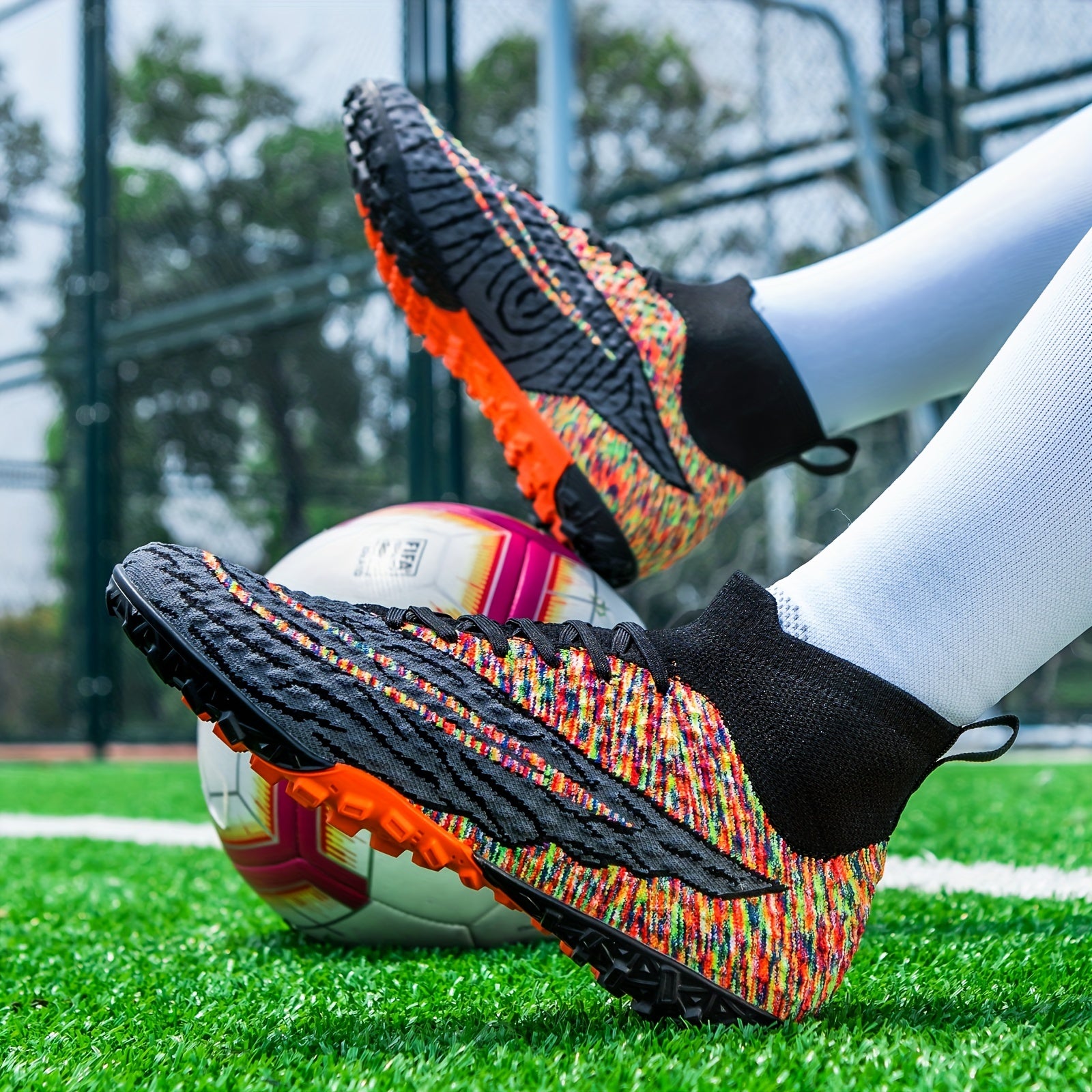 Unisex Turf Soccer Shoes Outdoor Anti-skid Wear-Resistant Breathable Shoes
