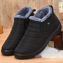 Women's Thermal Slip On Snow Boots Plush Flat Short Boots