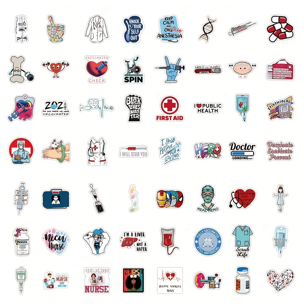 113pcs Nurse Stickers Vinyl Nursing Stickers Decals Laptops Water Bottles