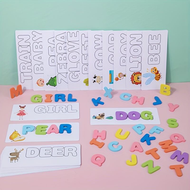 Wooden Spelling Word Game Educational Toy for Kids