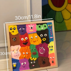 24 Colors Ultralight Clay Set with Wooden Frame - Safe Non-Toxic Clay
