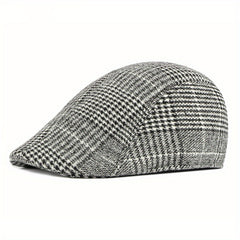 Men's Classic Newsboy Hat Vintage Flat Cap Ivy Cabbie Driving Hat Winter Warm