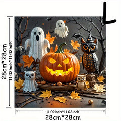Halloween Puzzle Spooky Pumpkin Ghosts Jack o' Lantern & Owls Wooden Jigsaw