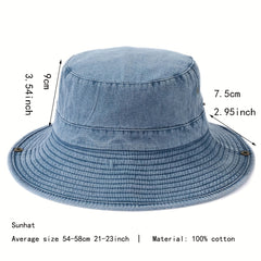 Packable Fishing Travel Bucket Cap Hat Boonie Hat For Hiking Beach