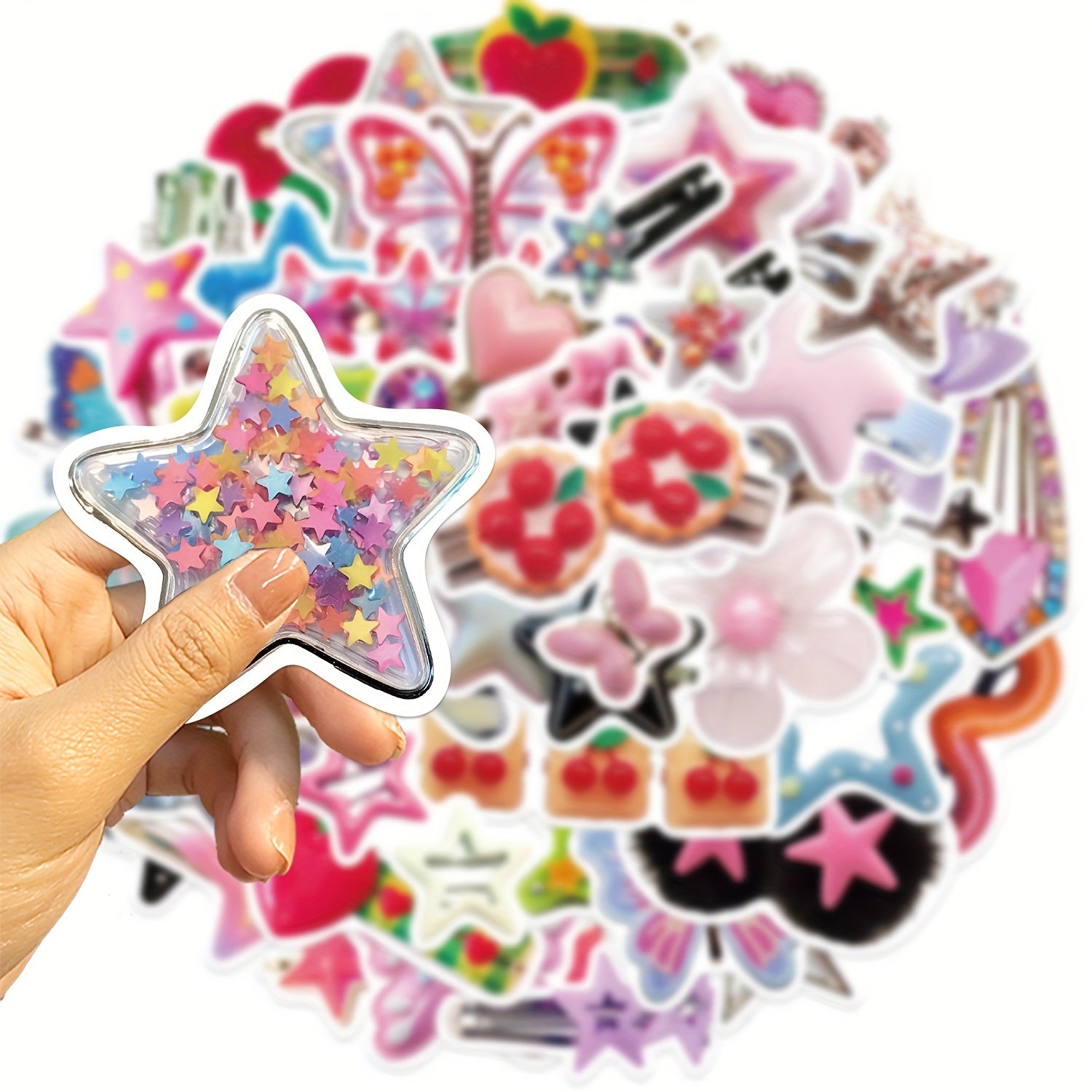 50pcs Y2K Celebrity Hairpin Series Waterproof Graffiti Stickers DIY Handbook Sti