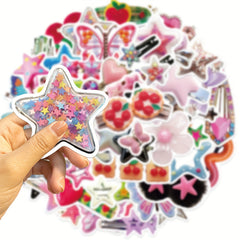 50pcs Y2K Celebrity Hairpin Series Waterproof Graffiti Stickers DIY Handbook Sti