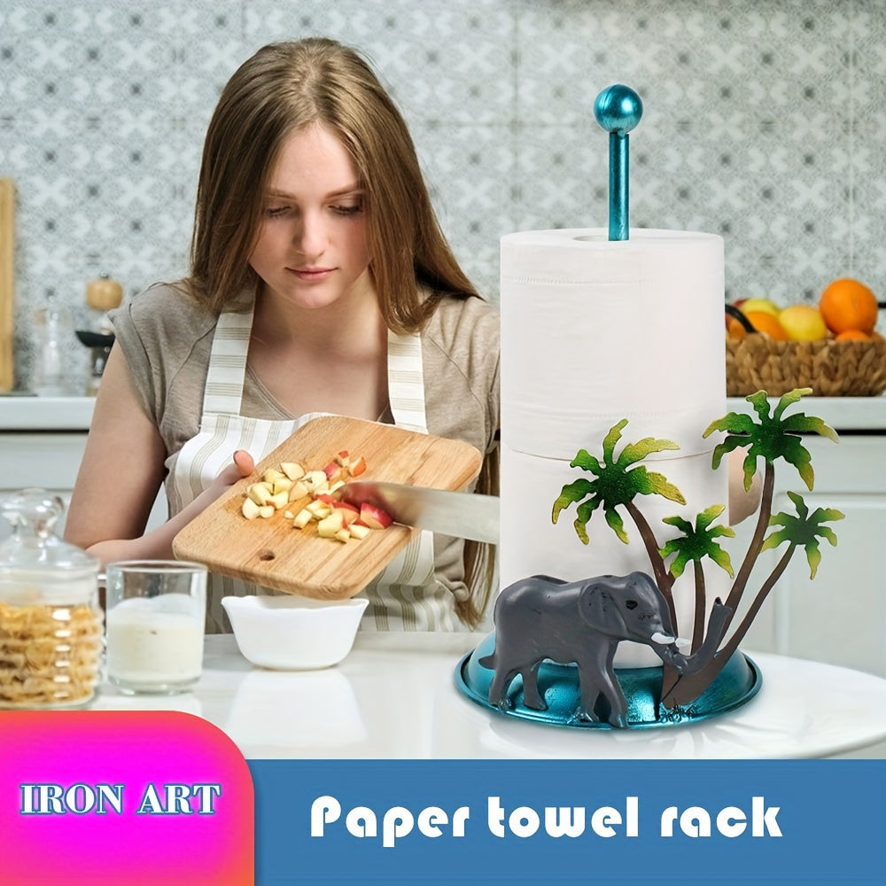 Hawaiian Style Wrought Iron Kitchen Tissue Towel Rack