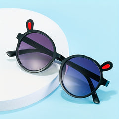 Girls Bunny Ear Round Frame Sunglasses UV Protection Sunshade Summer