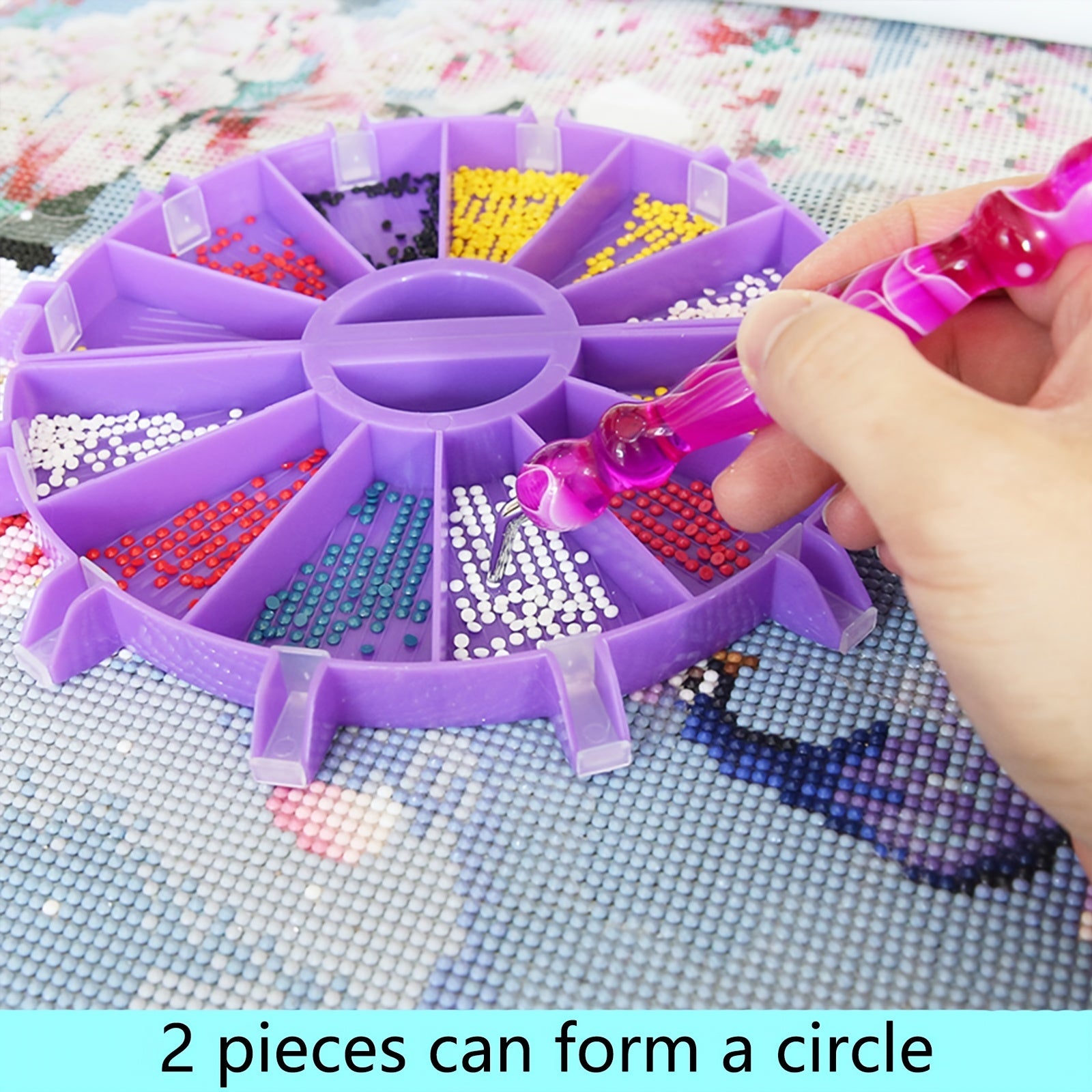 Diamond Painting Tray Organizer 6 Section Sorting Dotting Boards Storage