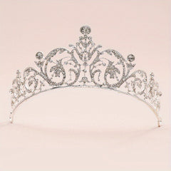 Baroque Style Rhinestone Crown Tiara Wedding Bridal Hair Accessory