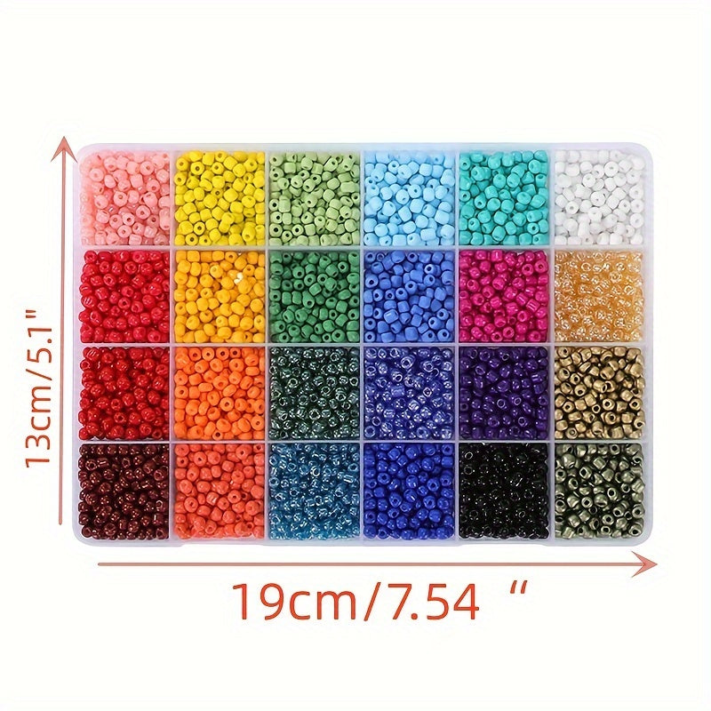 5000pcs 4mm Glass Rice Beads Letter Beads Set Seed Beads DIY Jewelry