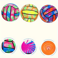 Hawaiian Style Inflatable Beach Volleyball - Durable PVC Floats