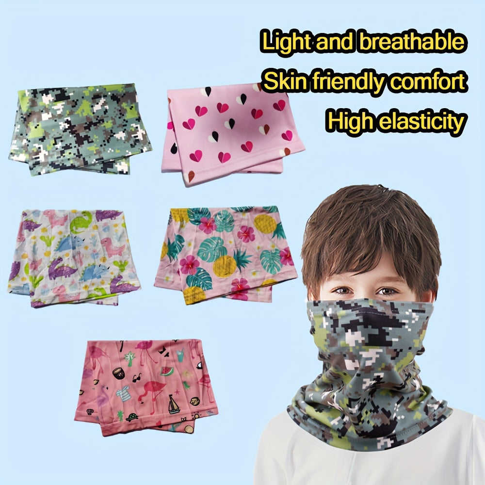 Kids Double Sided Neck Cover Balaclava Safety Sports Headwear