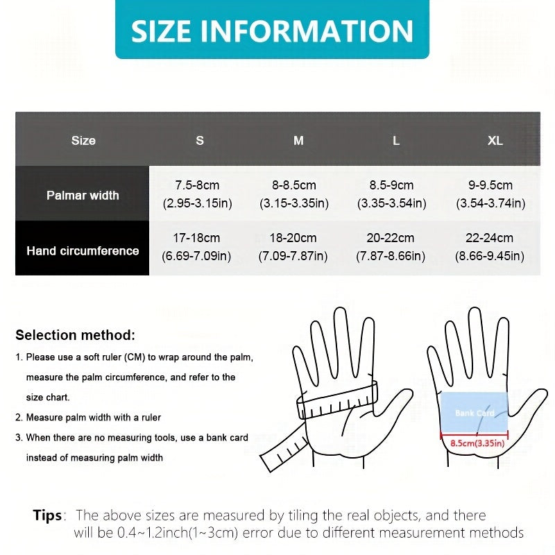 Cycling Gloves PU Leather Warm Gloves Windproof Non-slip Touch Screen Skiing Glo